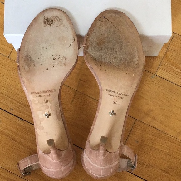 NANCY GONZALEZ Tina Crocodile Ankle Strap Sandals. - Picture 5 of 8